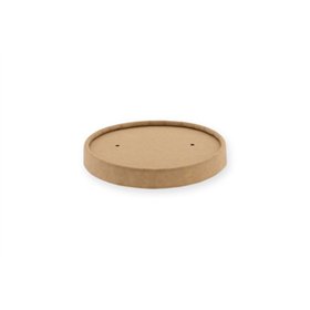 Deksels voor foodcontainer Karton Ø 9,2cm Bruin Kraft - Horecavoordeel.com