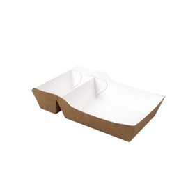 Snackbakjes A14+1 (A20) Karton 16 x 8,5 x 3,5cm Bruin / Wit