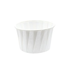 Sausbakjes 90ml (3,25oz) Papier Ø 6,3 x 4,1cm Wit - Horecavoordeel.com