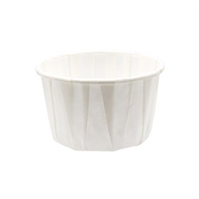 Sausbakjes 120ml (4oz) Papier Ø 7 x 4,3cm Wit