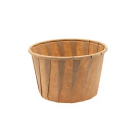 Sausbakjes 90ml (3,25oz) Papier Ø 6,3 x 4,1cm Bruin