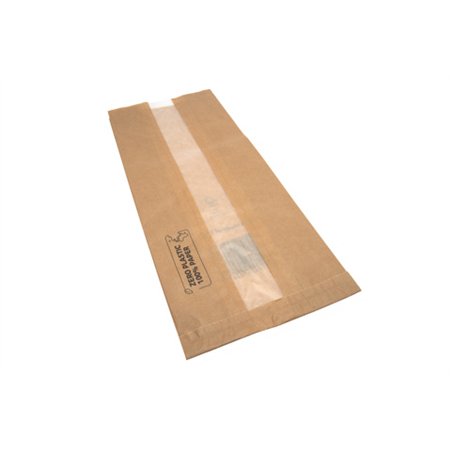 Broodzakken met Evolution venster Papier 19 x 10 x 42cm Bruin - Horecavoordeel.com