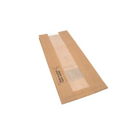 Broodzakken met Evolution venster Papier 16 x 10,5 x 37cm Bruin
