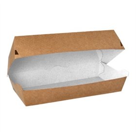 Baguetteboxen Karton 21 x 7,5 x 6,2cm Bruin / Wit