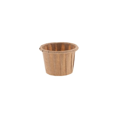Sausbakjes 20ml (0,75oz) Papier Ø 3,5 x 2,5cm Bruin - Horecavoordeel.com