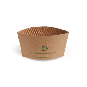 Sleeves voor koffiebekers 8oz Karton Bruin