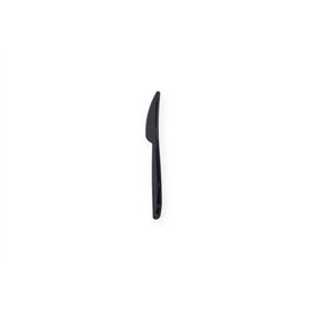 Messen herbruikbaar PP 18,5cm Zwart