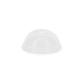 Dome deksels met gat RPET Ø 9,5cm Transparant - Horecavoordeel.com