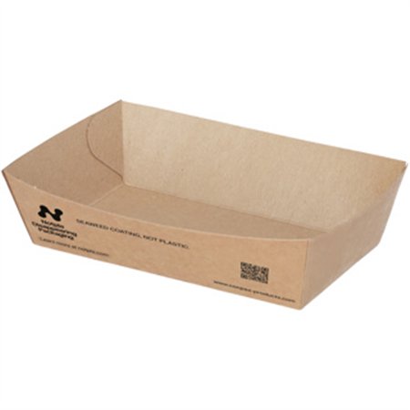 Snackbakjes A9 Karton 12 x 7 x 3,5cm Bruin Notpla