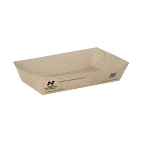Snackbakjes A13 Karton 15 x 7 x 3,5cm Bruin Notpla - Horecavoordeel.com