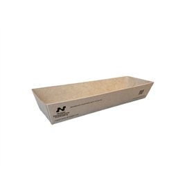 Snackbakjes A16b Karton 18,5 x 5 x 3,5cm Bruin Notpla - Horecavoordeel.com