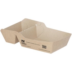 Snackbakjes A7+1 Karton 14,5 x 7 x 3,5cm Bruin Notpla - Horecavoordeel.com
