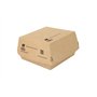 Hamburgerboxen groot Karton 11,5 x 11 x 7,8cm Bruin Notpla