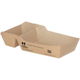 Snackbakjes A9+1 Karton 16 x 6,5 x 3,5cm Bruin Notpla - Horecavoordeel.com