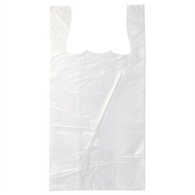 Hemddraagtassen HDPE 27/6 x 48cm 10my Wit - Horecavoordeel.com