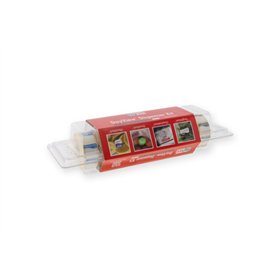 Dispenser met 7 rollen met 1000 etiketten beschrijfbaar Daymark 2,5 x 2,5cm Dagen NL - FR