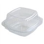Hamburgerbakken extra small APET 14 x 14 x 7,5cm Transparant