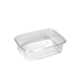 Saladebakken rechthoek 125ml PS 10,8 x 8,2 x 3cm Transparant