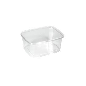 Saladebakken rechthoek 250ml PS 10,8 x 8,2 x 4,7cm Transparant - Horecavoordeel.com