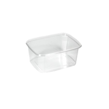 Saladebakken rechthoek 250ml PS 10,8 x 8,2 x 4,7cm Transparant