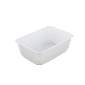 Kilobakken 1000ml PP 18,6 x 13,3 x 6,3cm Wit - Horecavoordeel.com