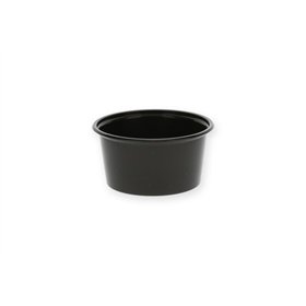 Sausbakjes rond 80ml PP Ø 7,03 x 3,5cm Zwart