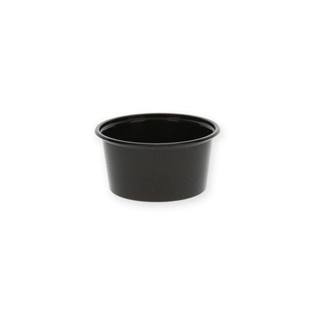 Sausbakjes rond 80ml PP Ø 7,03 x 3,5cm Zwart - Horecavoordeel.com