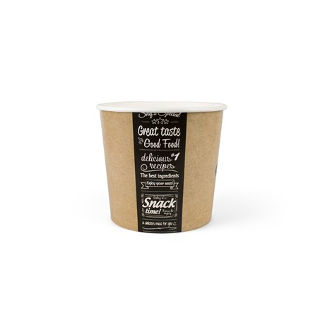 Foodbuckets met deksel 2550ml (85oz) Karton Ø 18cm Good Food - Horecavoordeel.com