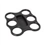 Tray voor drinkbekers PS 22,4cm x 24,4cm x 2,4cm Zwart voor 6 bekers - Horecavoordeel.com