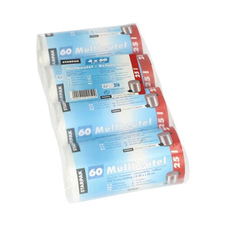 Pedaalemmerzakken HDPE 25 l 52cm x 50cm Transparant - Horecavoordeel.com