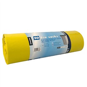 Industrie afvalzakken LDPE 120 l 110cm x 70cm Geel - Horecavoordeel.com