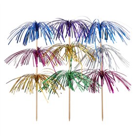 Decoprikkers 18cm verschillende kleuren Vuurwerk 3-laags