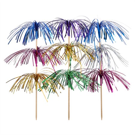 Decoprikkers 18cm verschillende kleuren Vuurwerk 3-laags