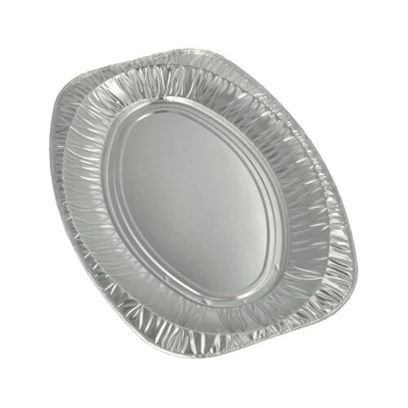 Catering serveerschalen Aluminium ovaal 43cm x 29cm