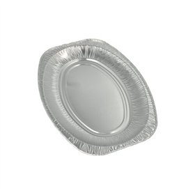 Catering serveerschalen Aluminium ovaal 35cm x 24,5cm