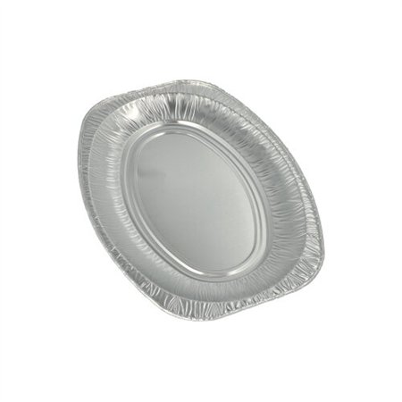 Catering serveerschalen Aluminium ovaal 35cm x 24,5cm