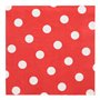 Servetten 3-laags 1/4 vouw 40cm x 40cm Rood Dots - Horecavoordeel.com