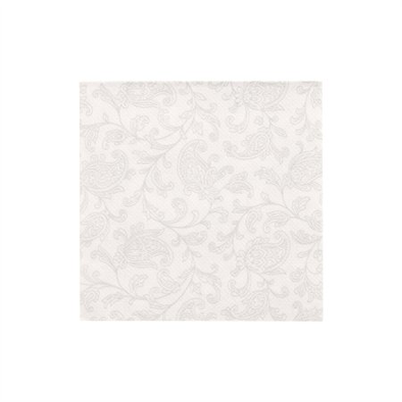 Servetten ROYAL Collection 1/4 vouw 25cm x 25cm Wit Ornaments - Horecavoordeel.com