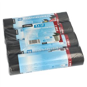Vuilniszakken 240 l 135cm x 120cm Zwart