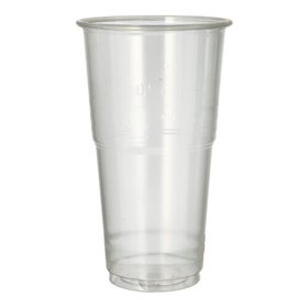 Drinkbekers voor koude dranken PLA Pure 0,5 l Ø 9,5cm x 16,2cm Glashelder met schuimkraag