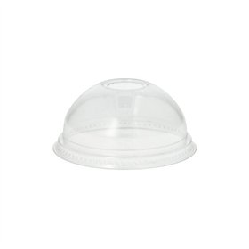 Deksel Hurricane PET rond Ø 9,5cm x 4,5cm Glashelder met gat