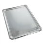 Serveerschalen Papier PET-coating vierkant 34cm x 45,5cm Zilver