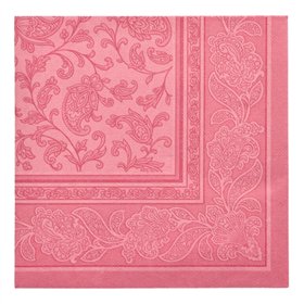 Servetten ROYAL Collection 1/4 vouw 40cm x 40cm Roze Ornaments