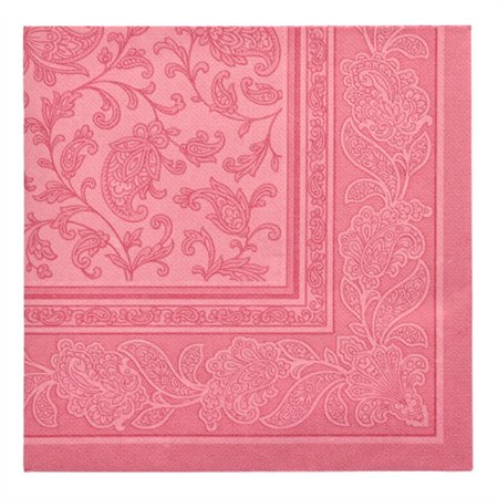 Servetten ROYAL Collection 1/4 vouw 40cm x 40cm Roze Ornaments