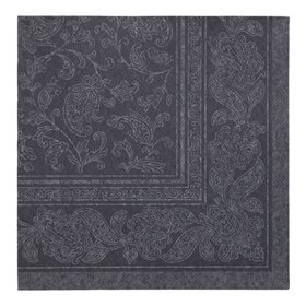 Servetten ROYAL Collection 1/4 vouw 40cm x 40cm Zwart Ornaments