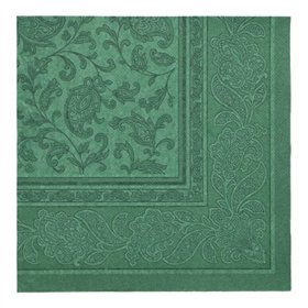 Servetten ROYAL Collection 1/4 vouw 40cm x 40cm Donkergroen Ornaments - Horecavoordeel.com