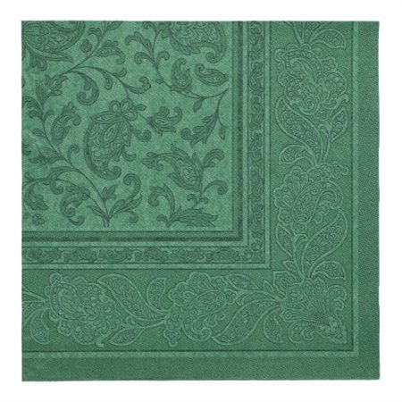 Servetten ROYAL Collection 1/4 vouw 40cm x 40cm Donkergroen Ornaments