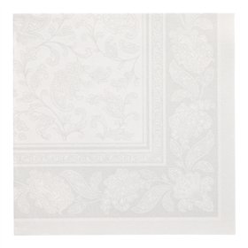 Servetten ROYAL Collection 1/4 vouw 40cm x 40cm Wit Ornaments - Horecavoordeel.com