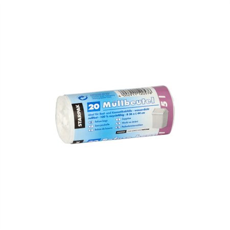 Pedaalemmerzakken LDPE 5 l 44cm x 36cm Wit
