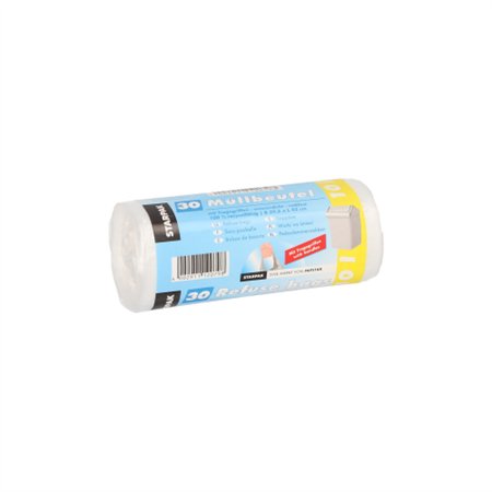 Huisvuilzakken met handgreep HDPE 10 l 42cm x 39,5cm Transparant - Horecavoordeel.com